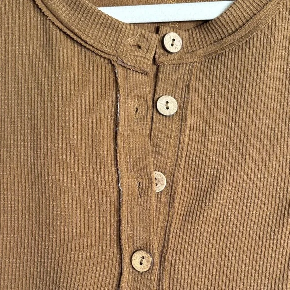 Free People Brown Button Down Shirt - Picture 5 of 10